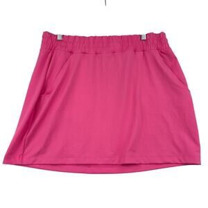 Tek Gear Skirt Women's Size L Pink Pull On Drawstring Pockets On The Go Gear